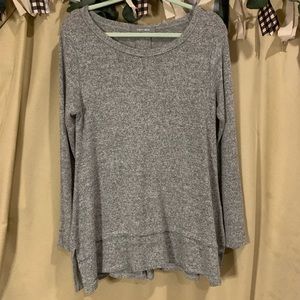 Super soft | Button Back sweater | blue/grey